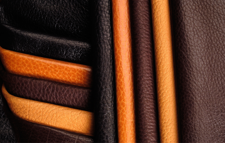 cuir de plusieurs teintes différentes